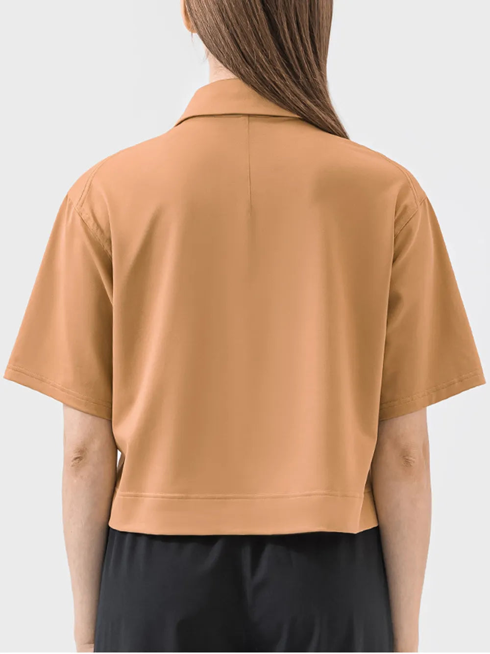 Millennia Half Button Short Sleeve Active T-Shirt - cas7m