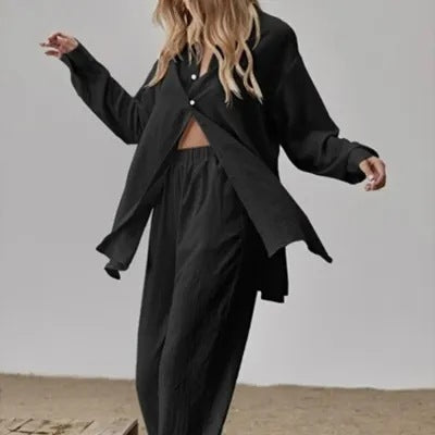 European And American Style Women Shirt Blouse And Pants - cas7m