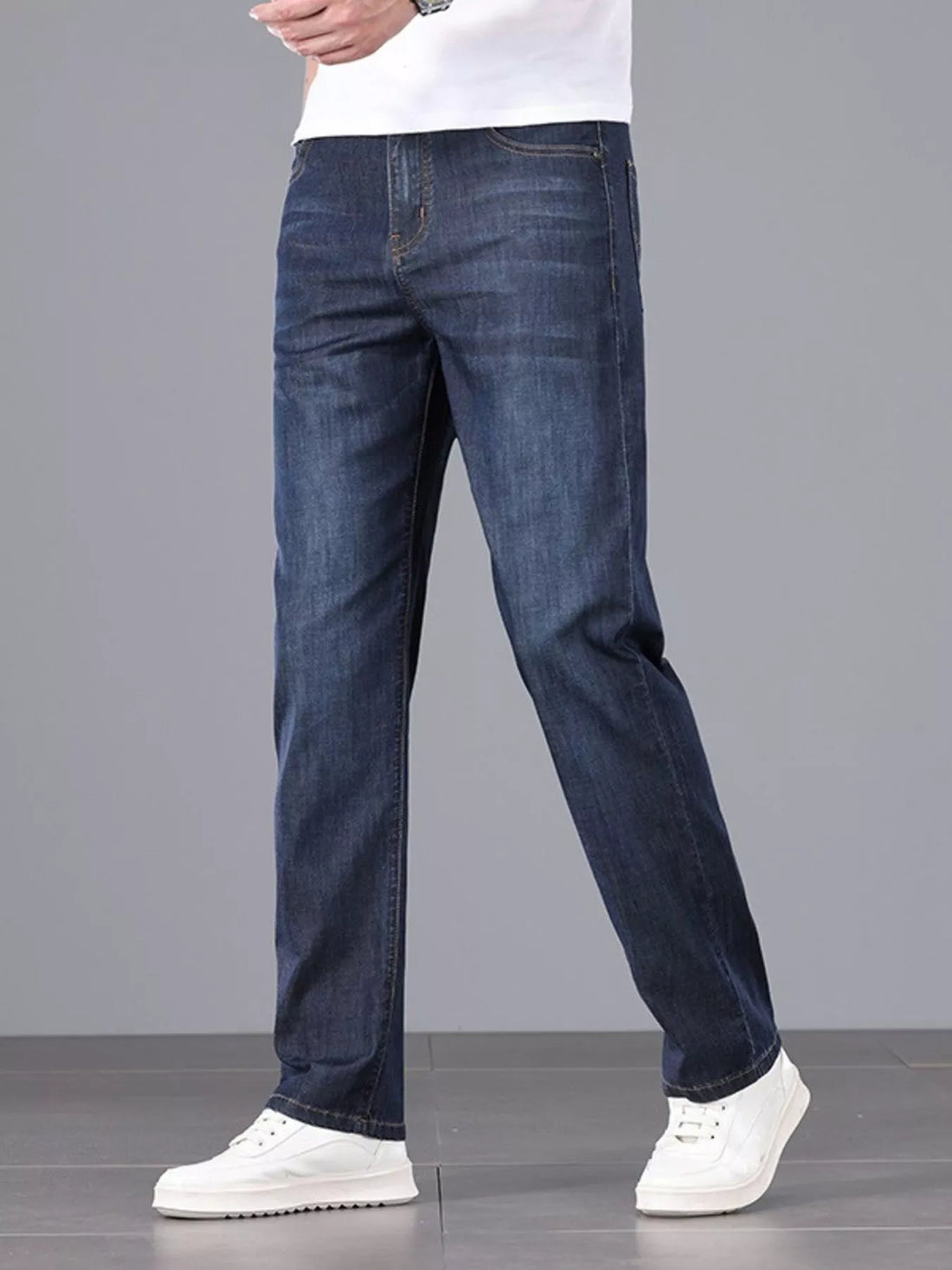 Men's Straight Fit Wash Jeans - cas7m