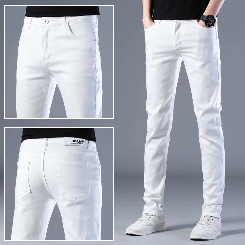 Mens Stretchy Slim-Fit Ankle-Fit Pants - cas7m