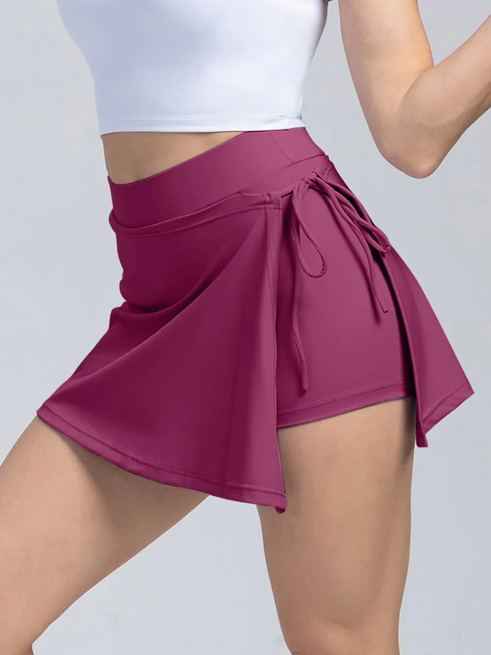 High Waist Active Skort with Pockets - cas7m