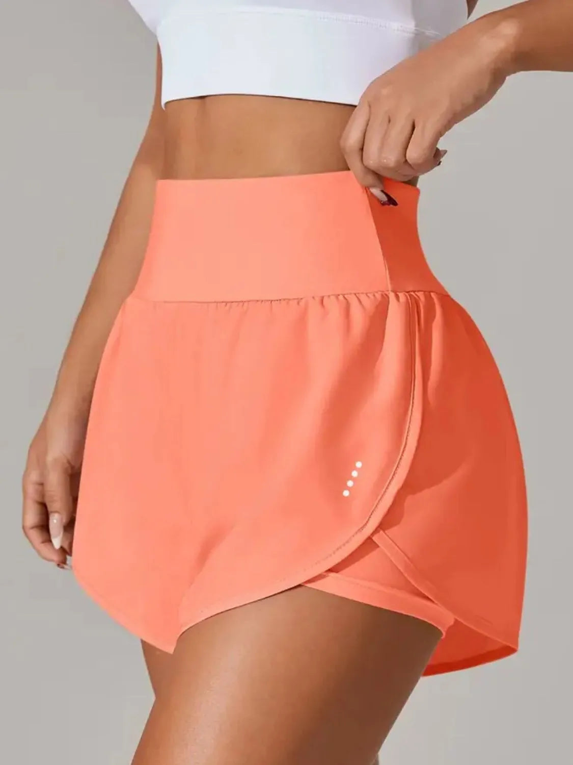 Pocketed High Waist Active Shorts - cas7m