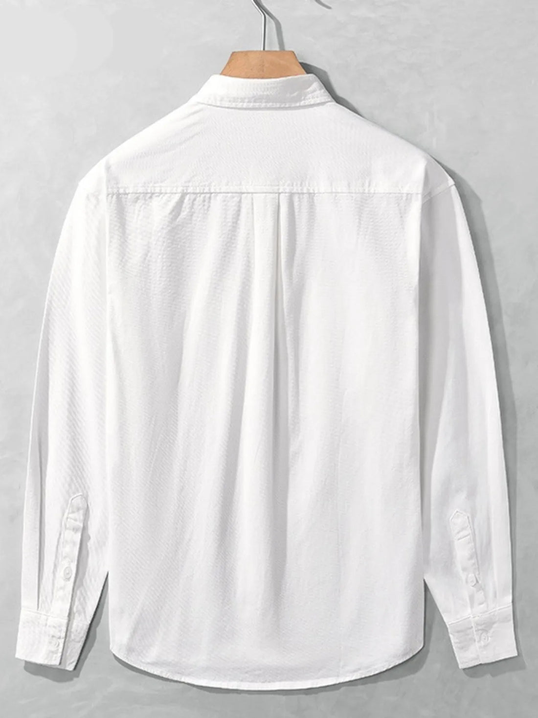 Men's Plus Size Button Up Long Sleeve Shirt - cas7m