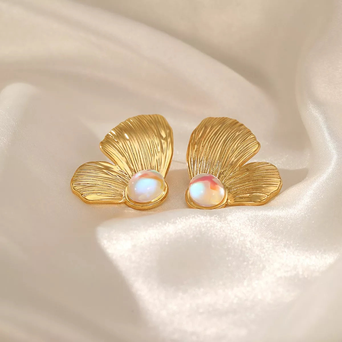 18K Gold-Plated  Butterfly Wing Earrings - cas7m