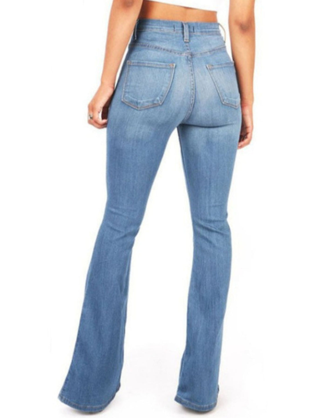 Full Size High-Waisted Bootcut Jeans Plus Size - cas7m