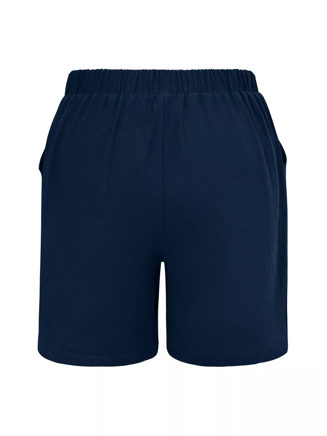 Plus Size Elastic Waist Casual Shorts - cas7m