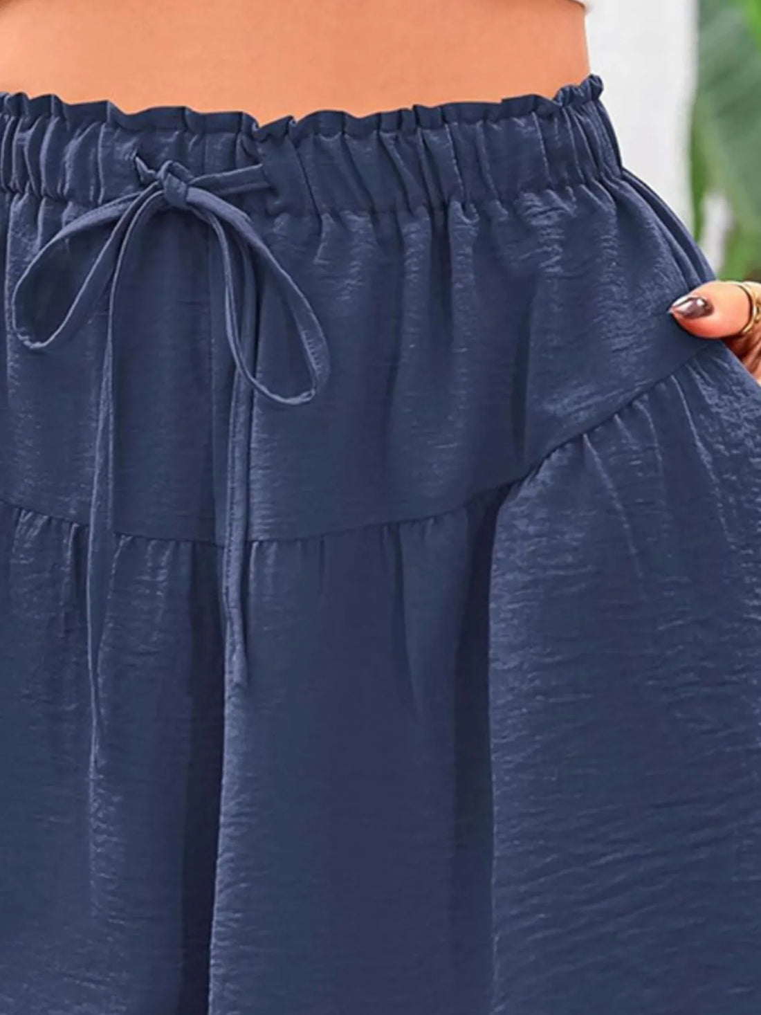 Full Size Casual Drawstring High Waist Relaxed Shorts Plus Size - cas7m