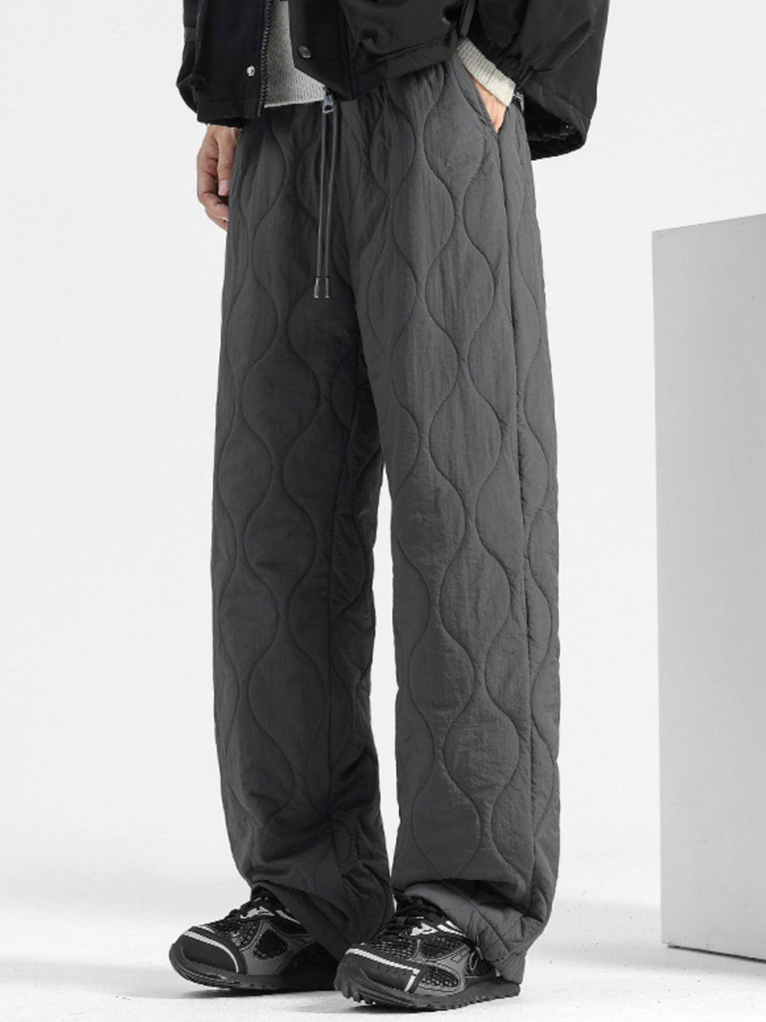 Men's Plus Size Quilted Loose-Fit Pants - cas7m