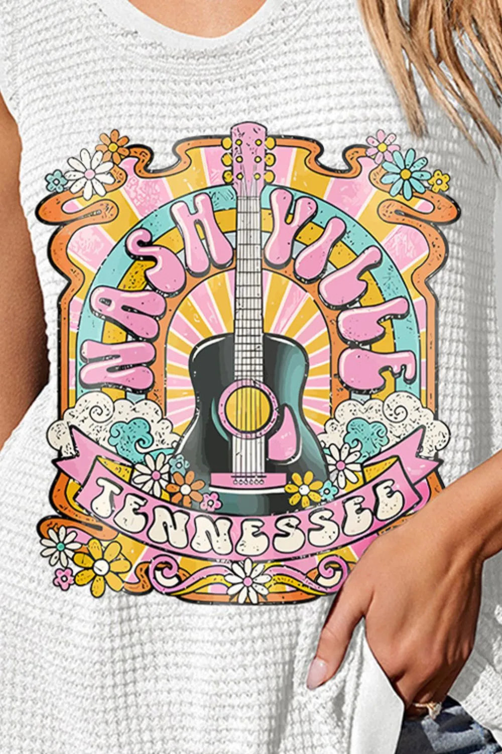 Graphic Wide Strap Tank - cas7m