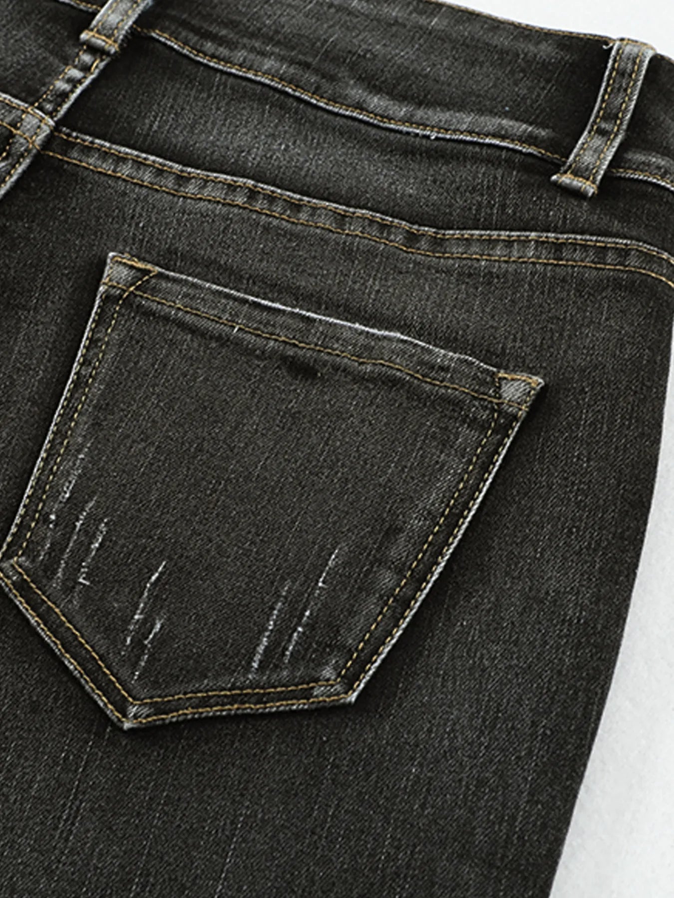 Vintage Stretch Distressed Denim Jeans - Comfort & Style - cas7m