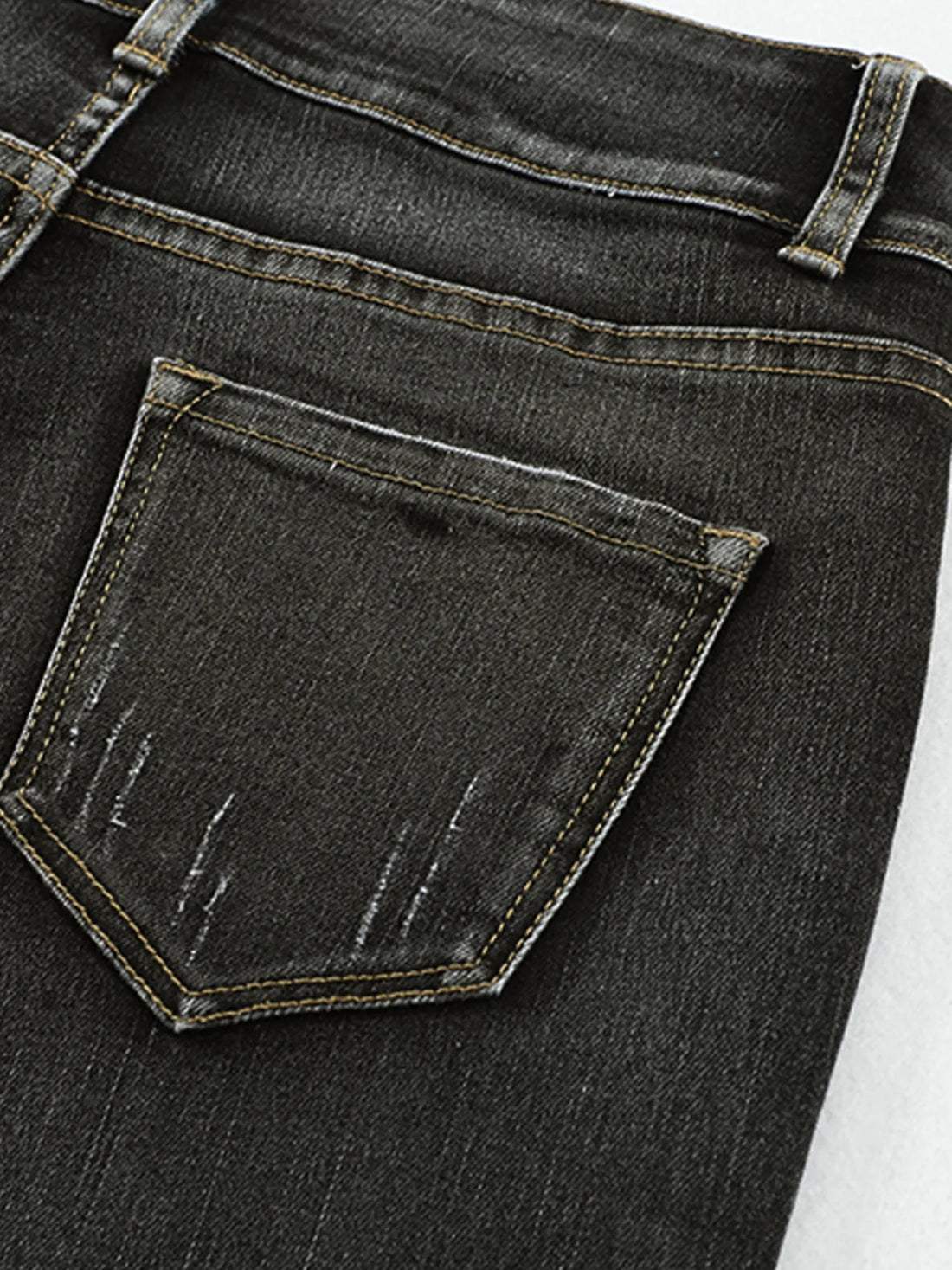 Vintage Stretch Distressed Denim Jeans - Comfort & Style - cas7m