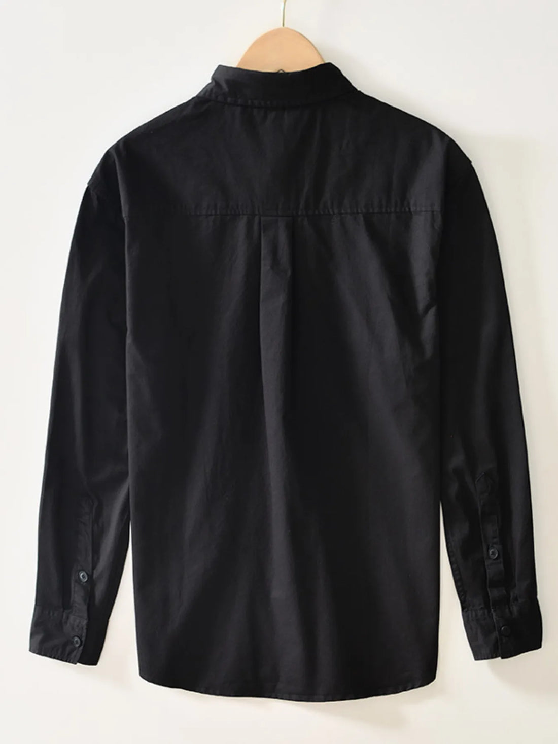 Men's Plus Size Button Up Long Sleeve Shirt - cas7m
