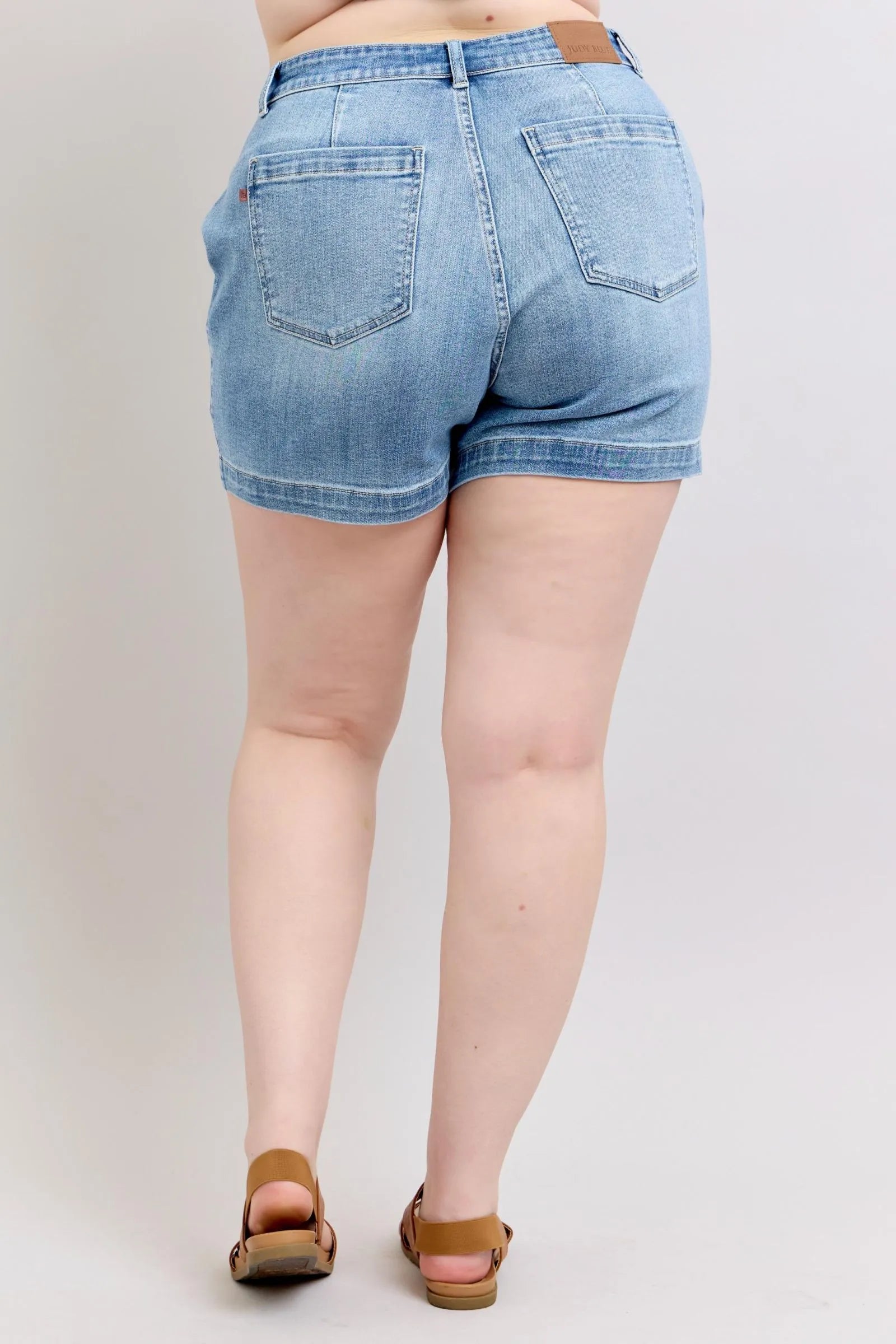 Judy Blue Plus Size High Rise Denim Shorts - cas7m