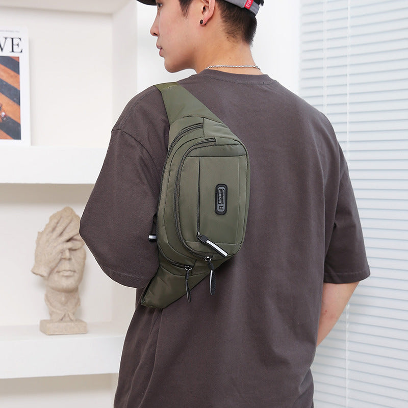 Men's Multifunctional Waist Bag Wear-resistant Waterproof Crossbody Bags - cas7m