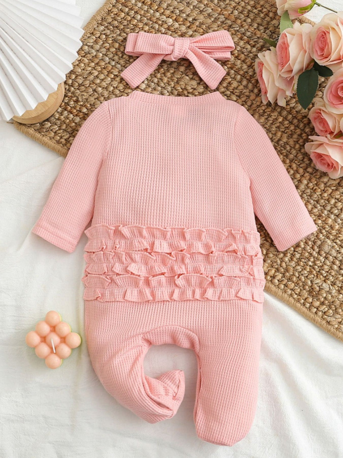 Children's Letter Waffle Knit One-Piece - cas7m
