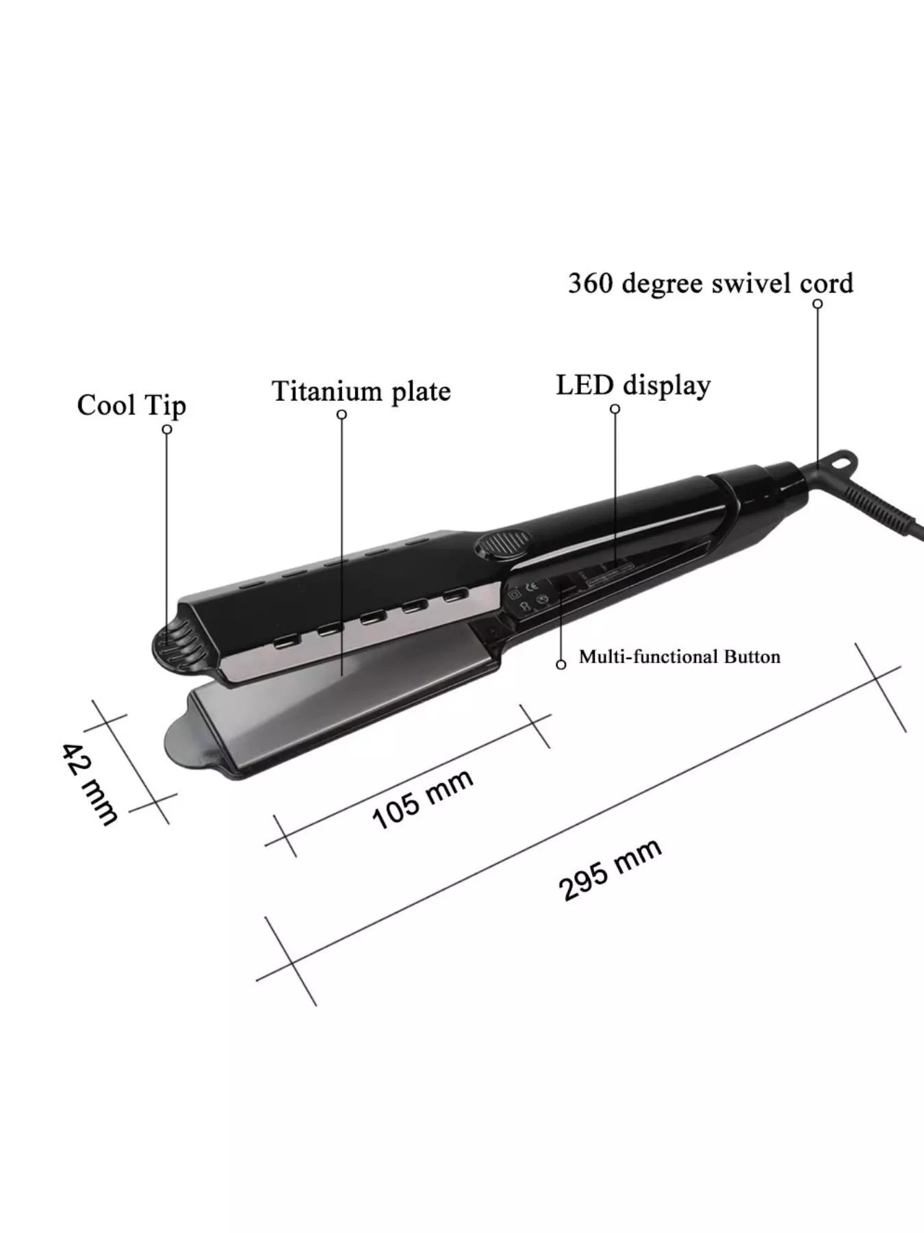 Pro-Sleek Fast Heating Hair Straightener - Salon Results at Home - cas7m