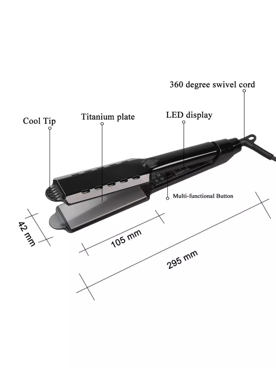 Pro-Sleek Fast Heating Hair Straightener - Salon Results at Home - cas7m