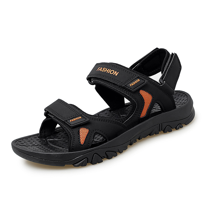 Velcro Sandals Men Summer Breathable Beach Shoes - cas7m