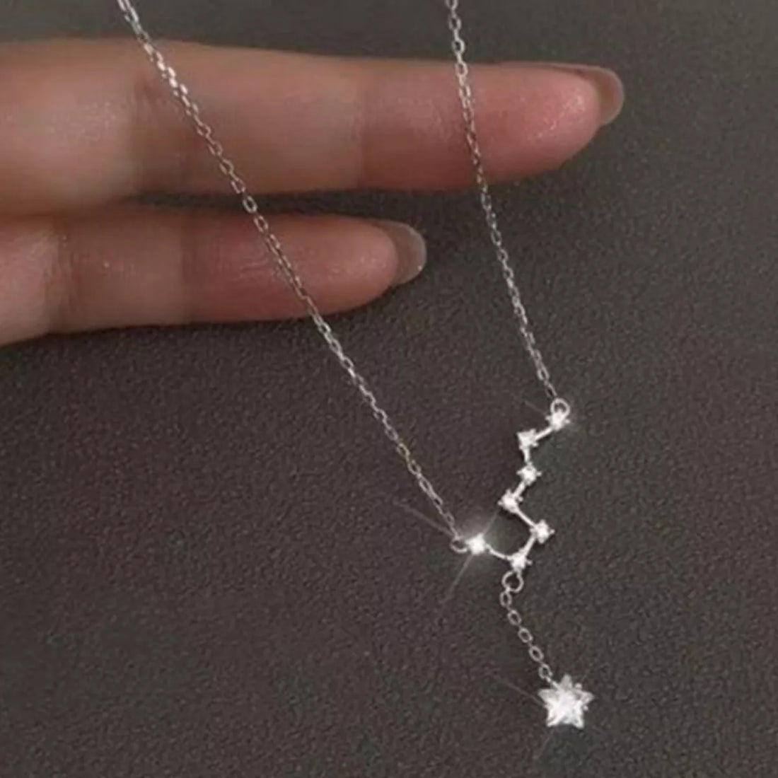 925 Sterling Silver Star Necklace - cas7m