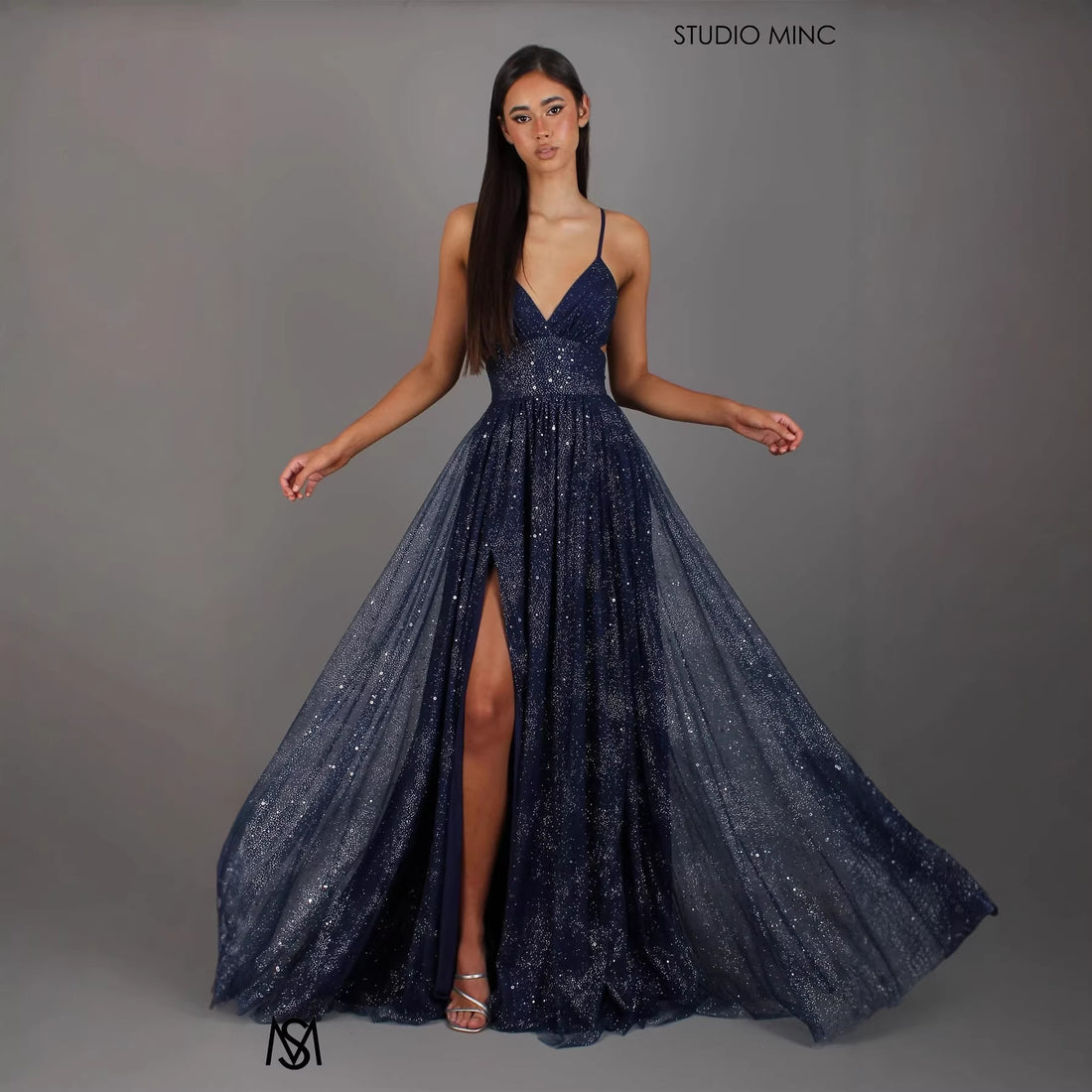 Elegant Womens V-neck Sleeveless Strapless Dress With A Flared Hem High Waist Split Women Long Dresses Party Dress - cas7m