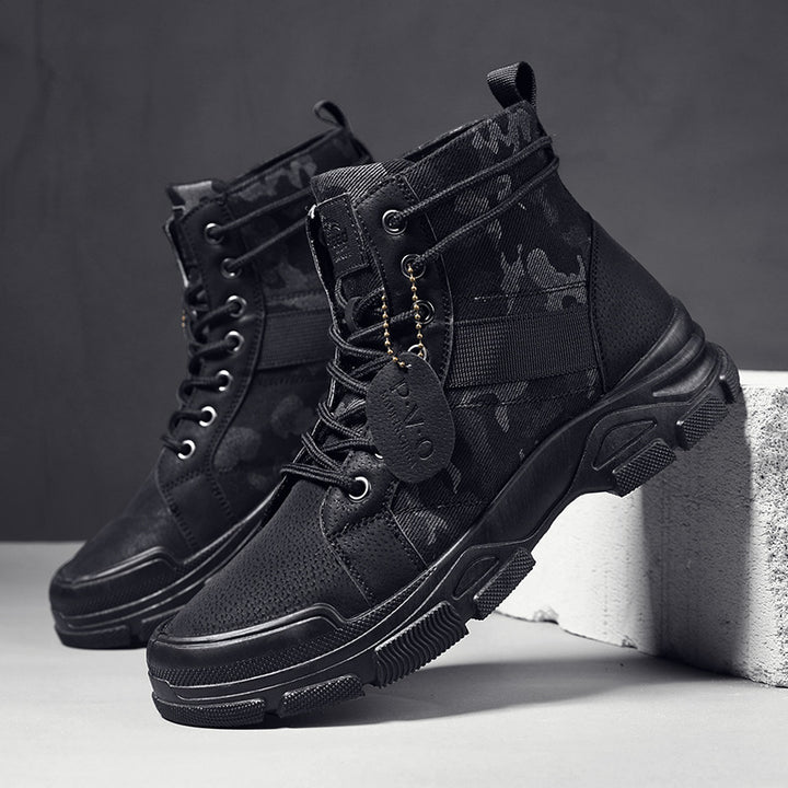 Camouflage Tooling Men Boots Casual Waterproof - cas7m