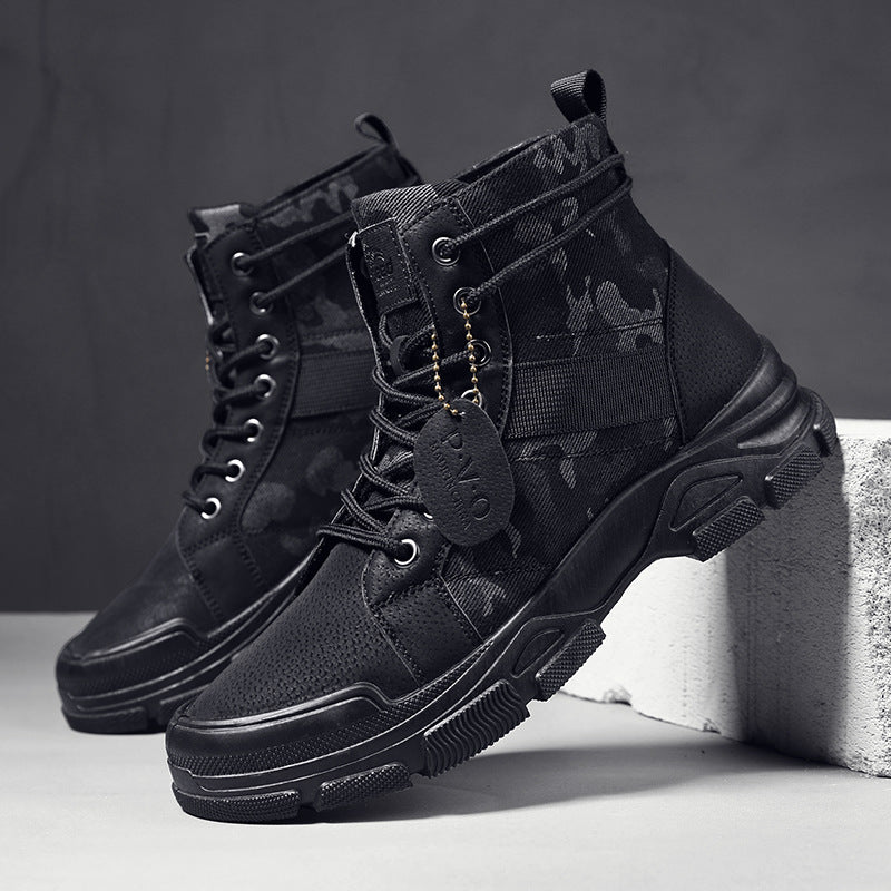 Camouflage Tooling Men Boots Casual Waterproof - cas7m