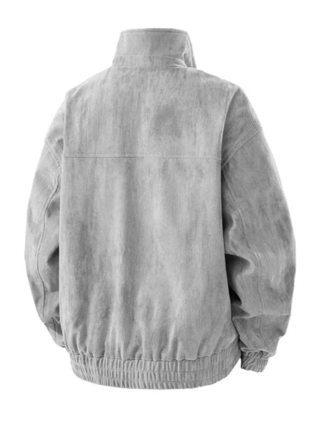 Men's Plus Size Casual Corduroy Snap-Down Jacket - cas7m