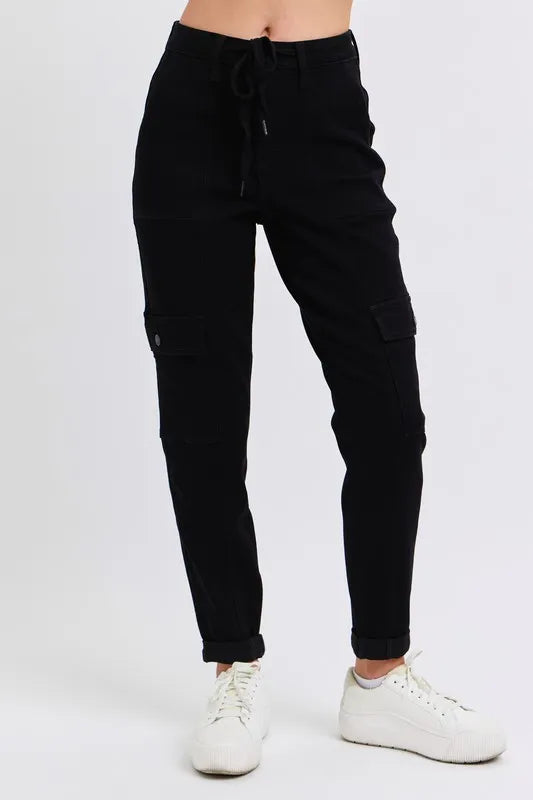 Judy Blue Full Size High Waist Cargo Cuffed Jogger Plus Size - cas7m