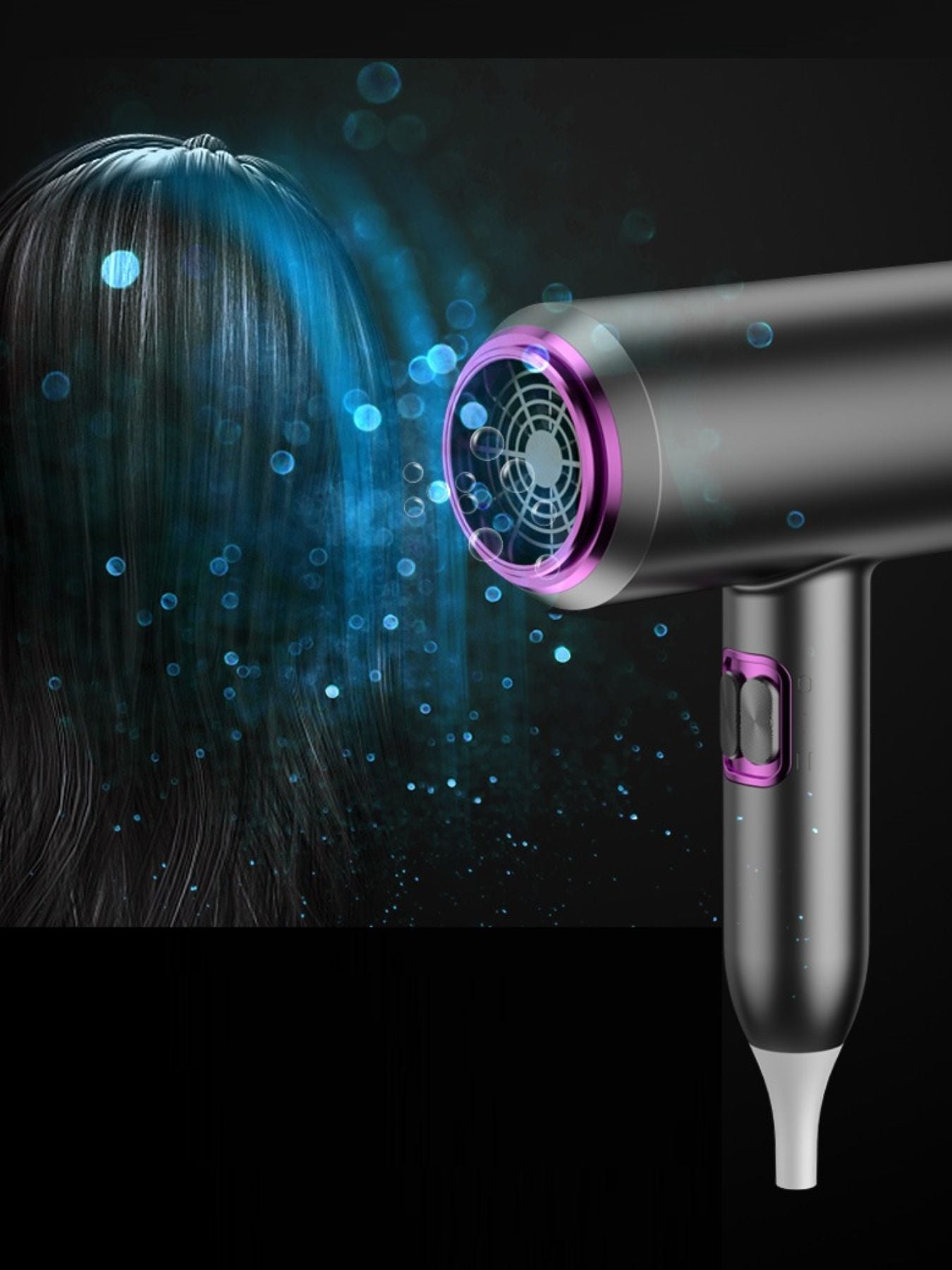 Salon-Quality Negative Ion Compact Hair Dryer for Glossy Shine - cas7m