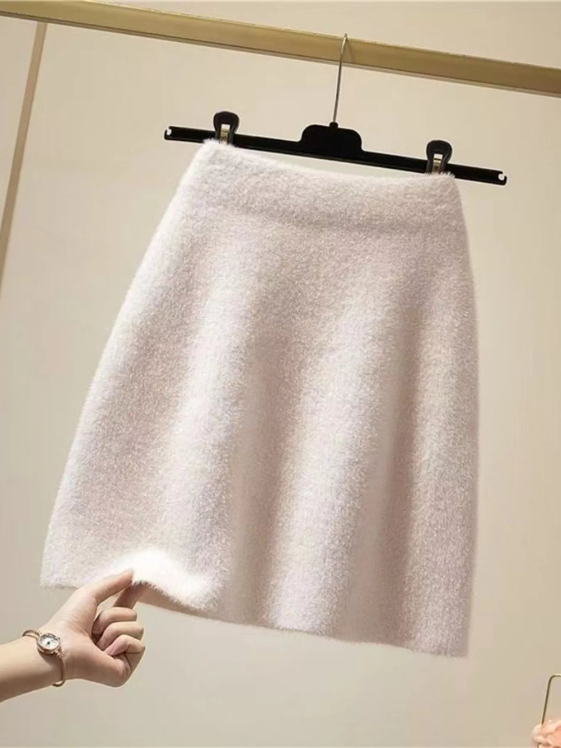 Plush Knit Mini Skirt - cas7m