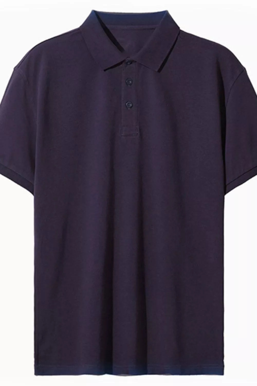 Men's Full Size Button Detail Short Sleeve Polo Plus Size - cas7m