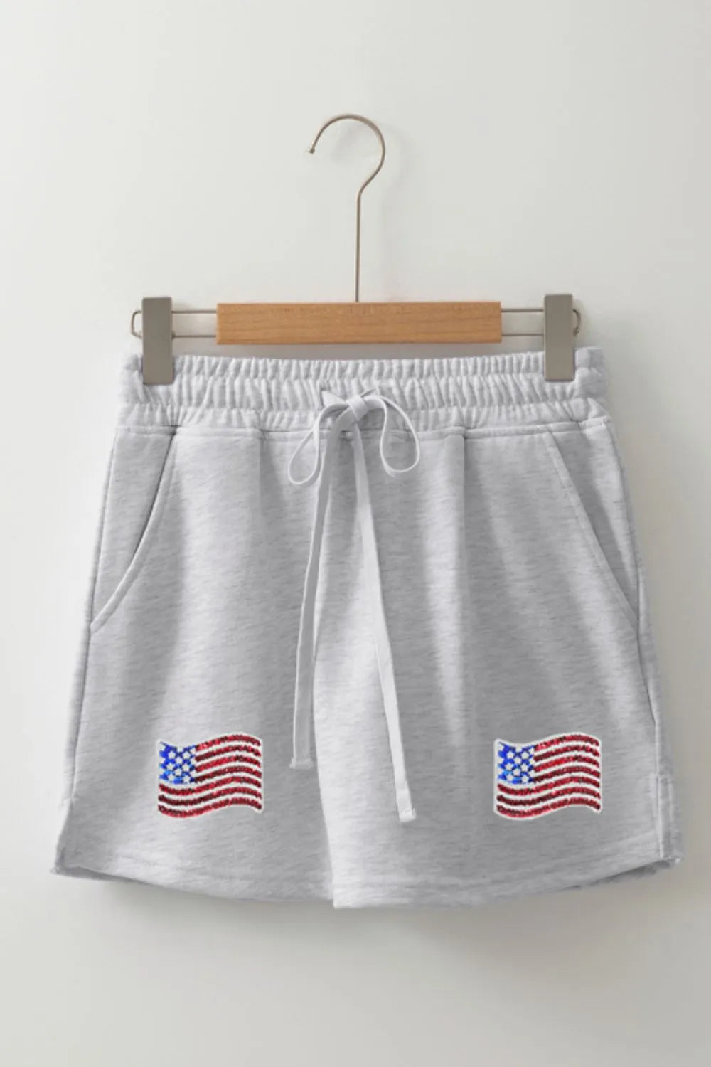 American Flag Embroidered Drawstring Casual Skirt - cas7m