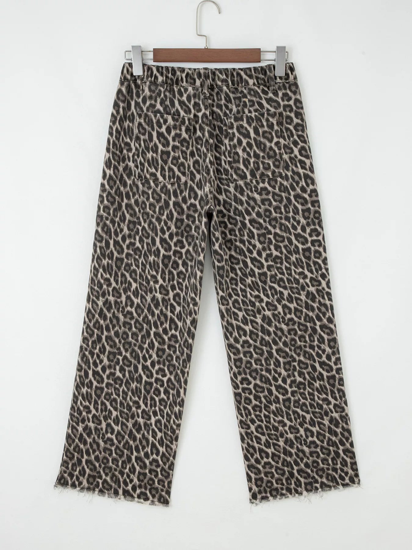 Leopard Straight Loose Leg Jeans - cas7m