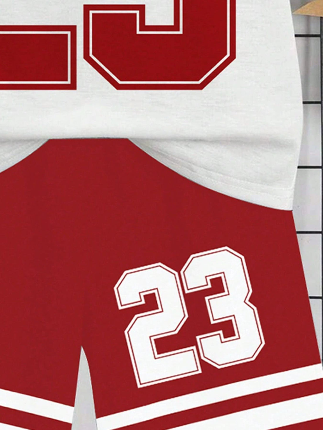 Children's 23 Number Graphic Tee and Shorts Set - cas7m