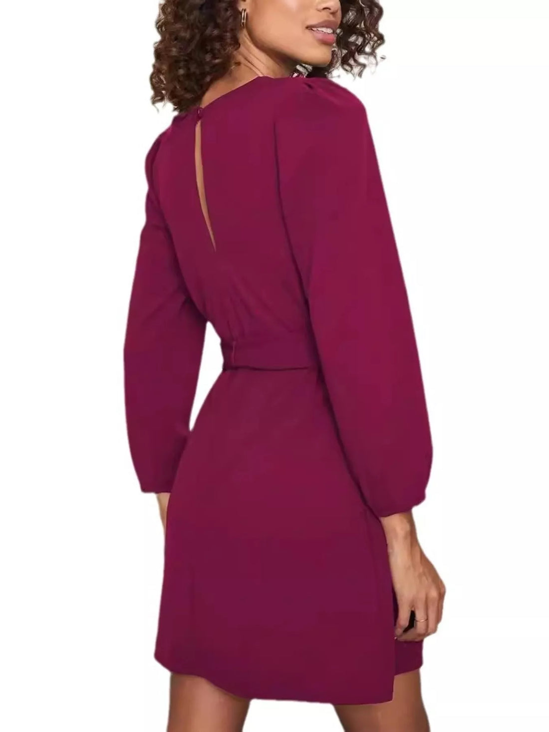 Tie-Waist Mini Dress - cas7m