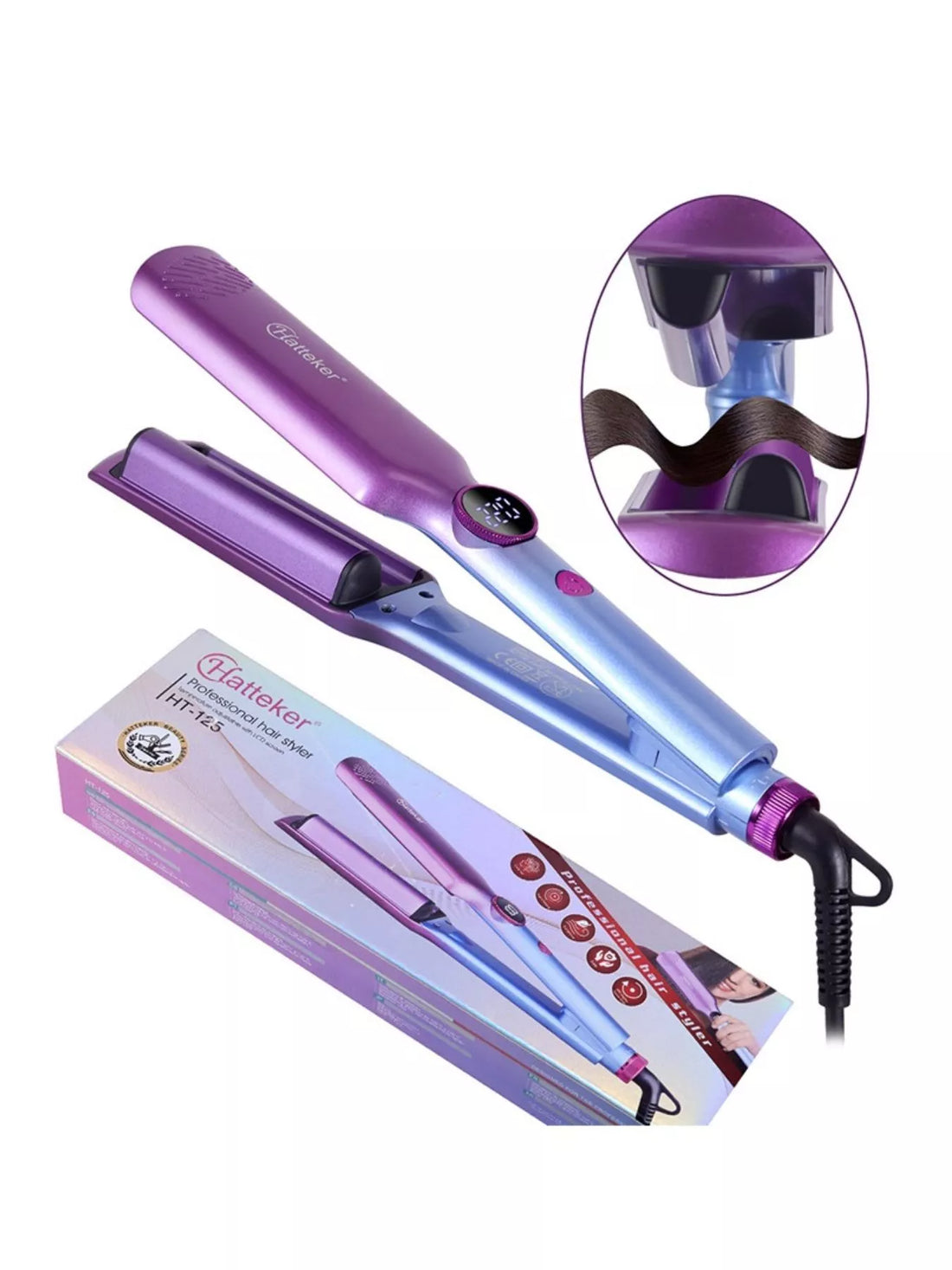 RapidHeat Precision Curling Iron for Effortless Salon-Quality Curls - cas7m