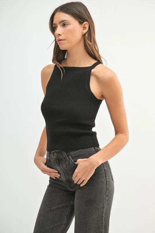 MABLE Ribbed Knit Tank - cas7m