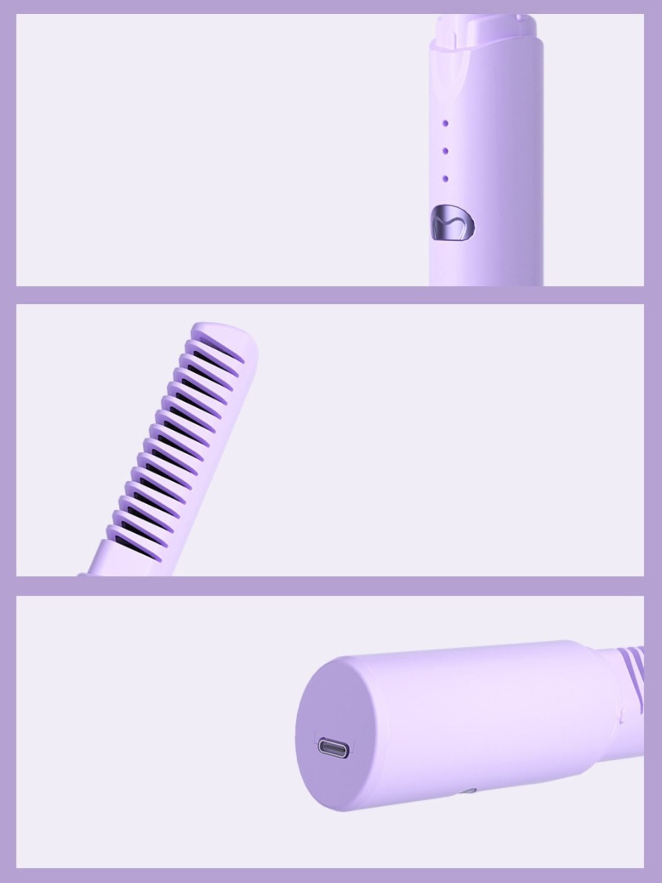 Portable Heated Straightening Comb: Quick, Sleek, Frizz-Free Hair - cas7m