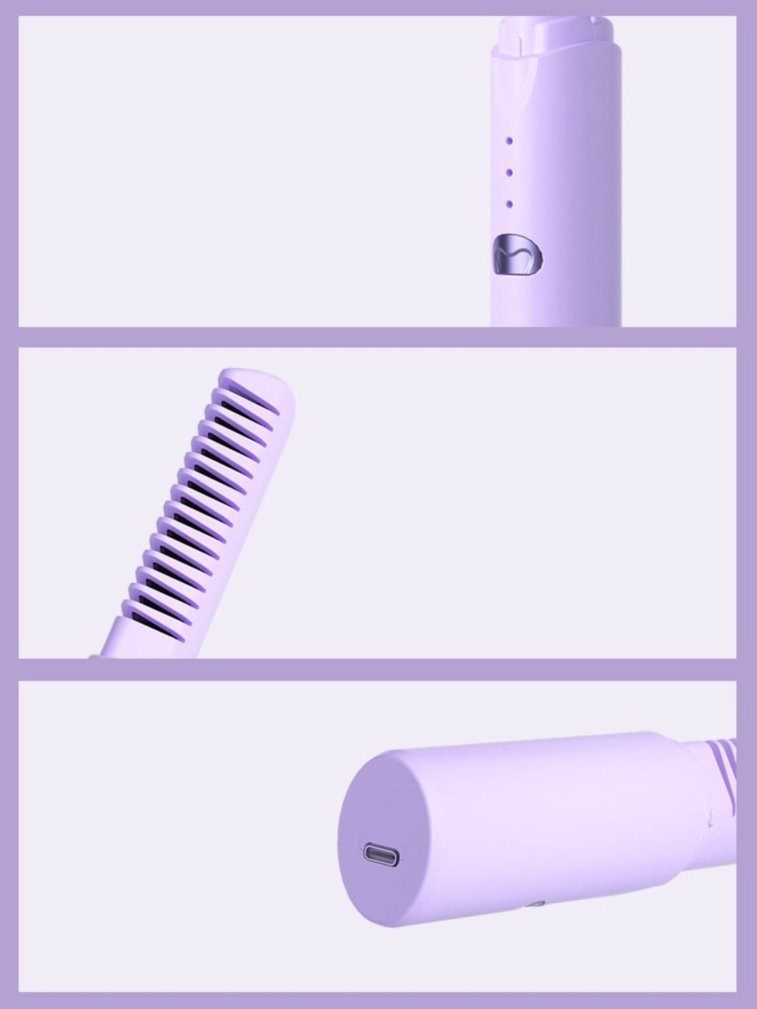 Portable Heated Straightening Comb: Quick, Sleek, Frizz-Free Hair - cas7m