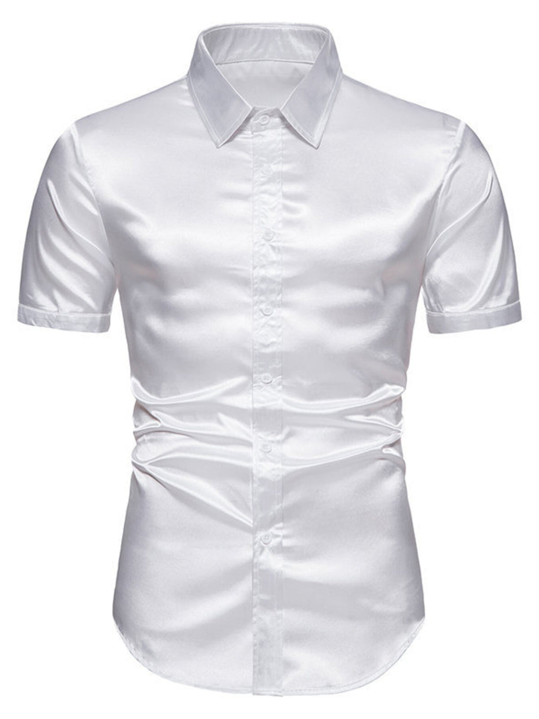 Men's Button Up Short Sleeve Shirt - cas7m