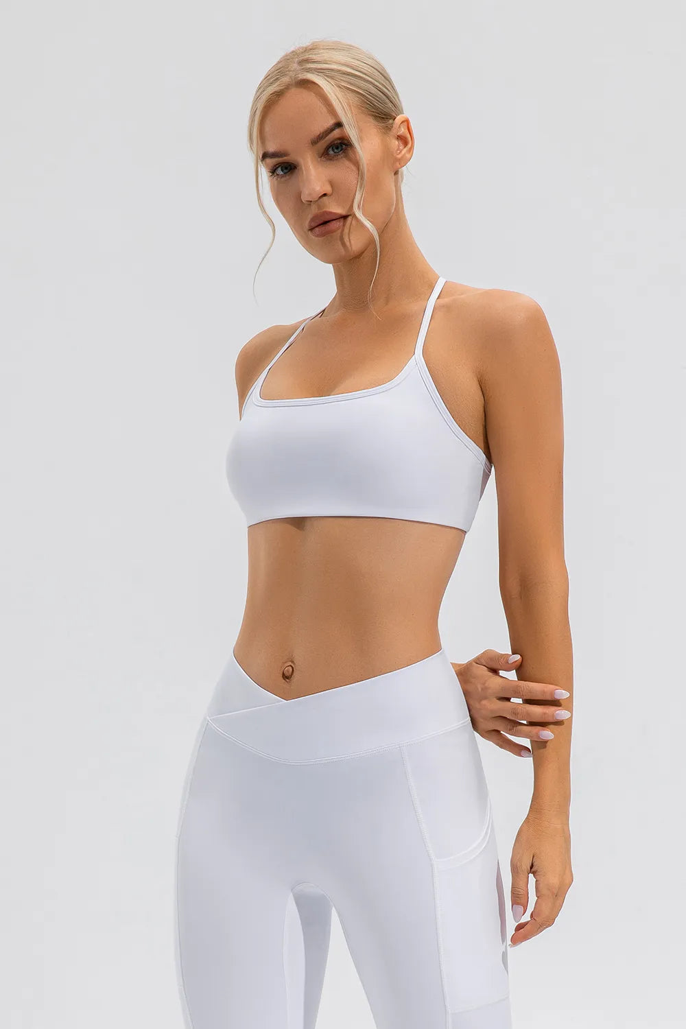 Crisscross Spaghetti Strap Active Cami - cas7m
