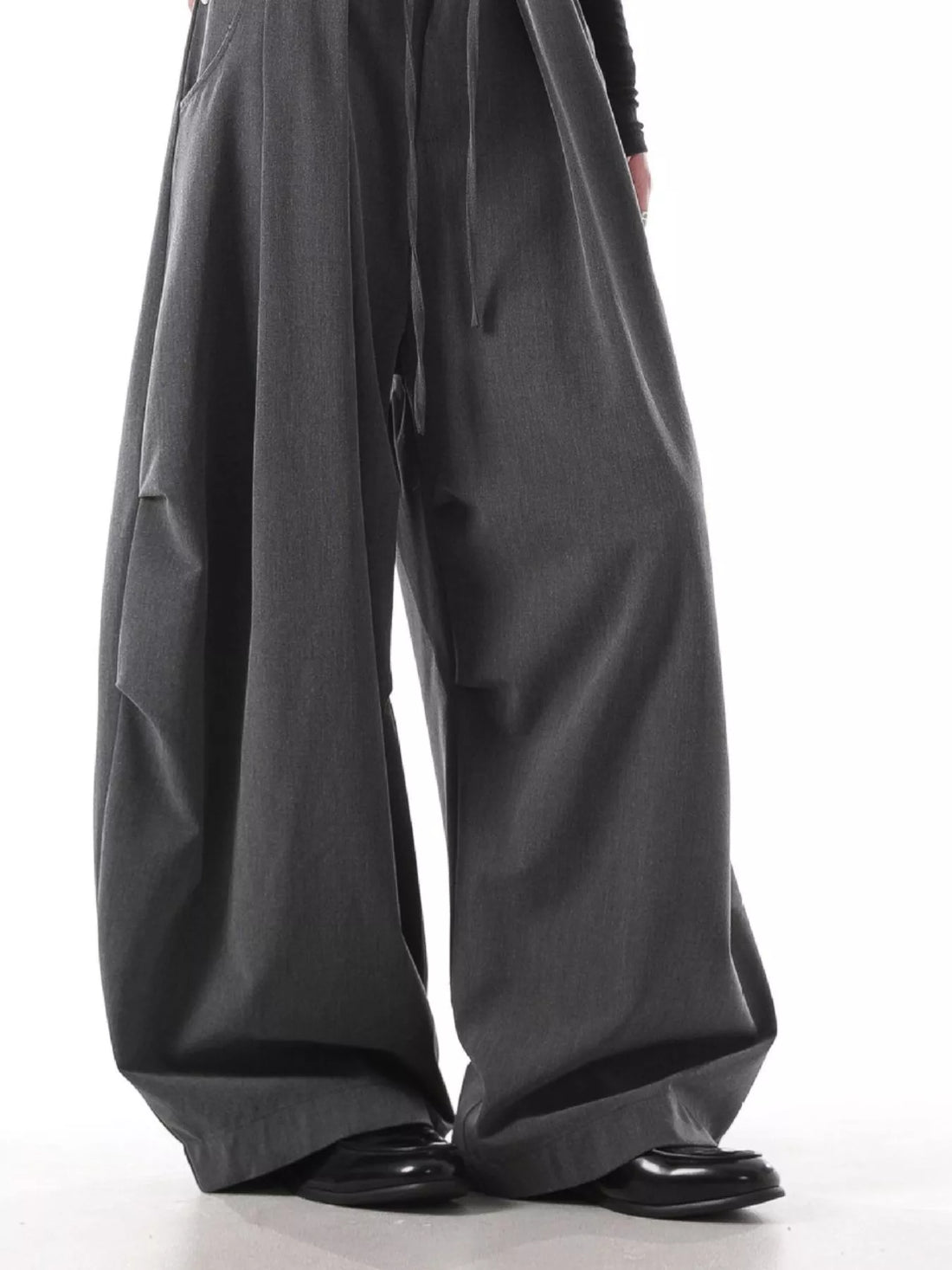 Men's Plus Size Wide Leg Drawstring Casual Pants - cas7m