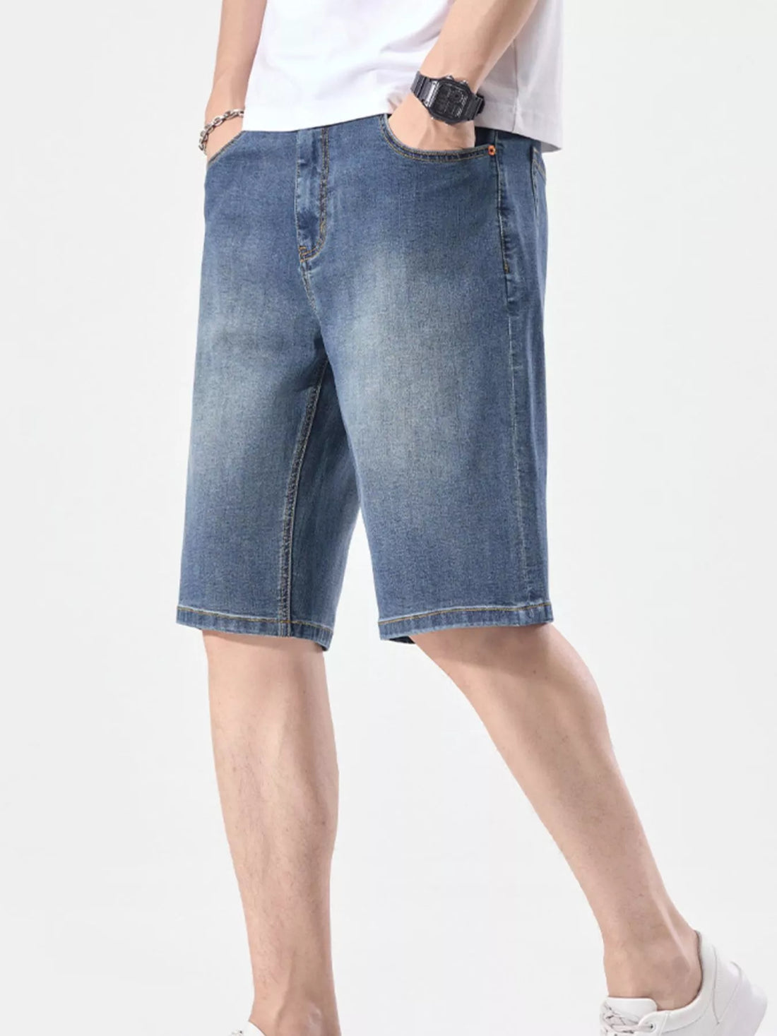 Men's Wash Casual Denim Shorts - cas7m
