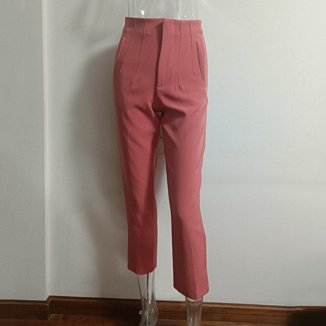 Women's Casual Fashion Straight Leg Pants - cas7m