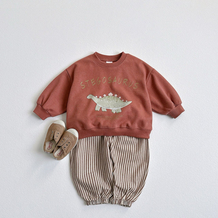 Children's Ins Korean Cartoon Dinosaur Sweatshirt - cas7m