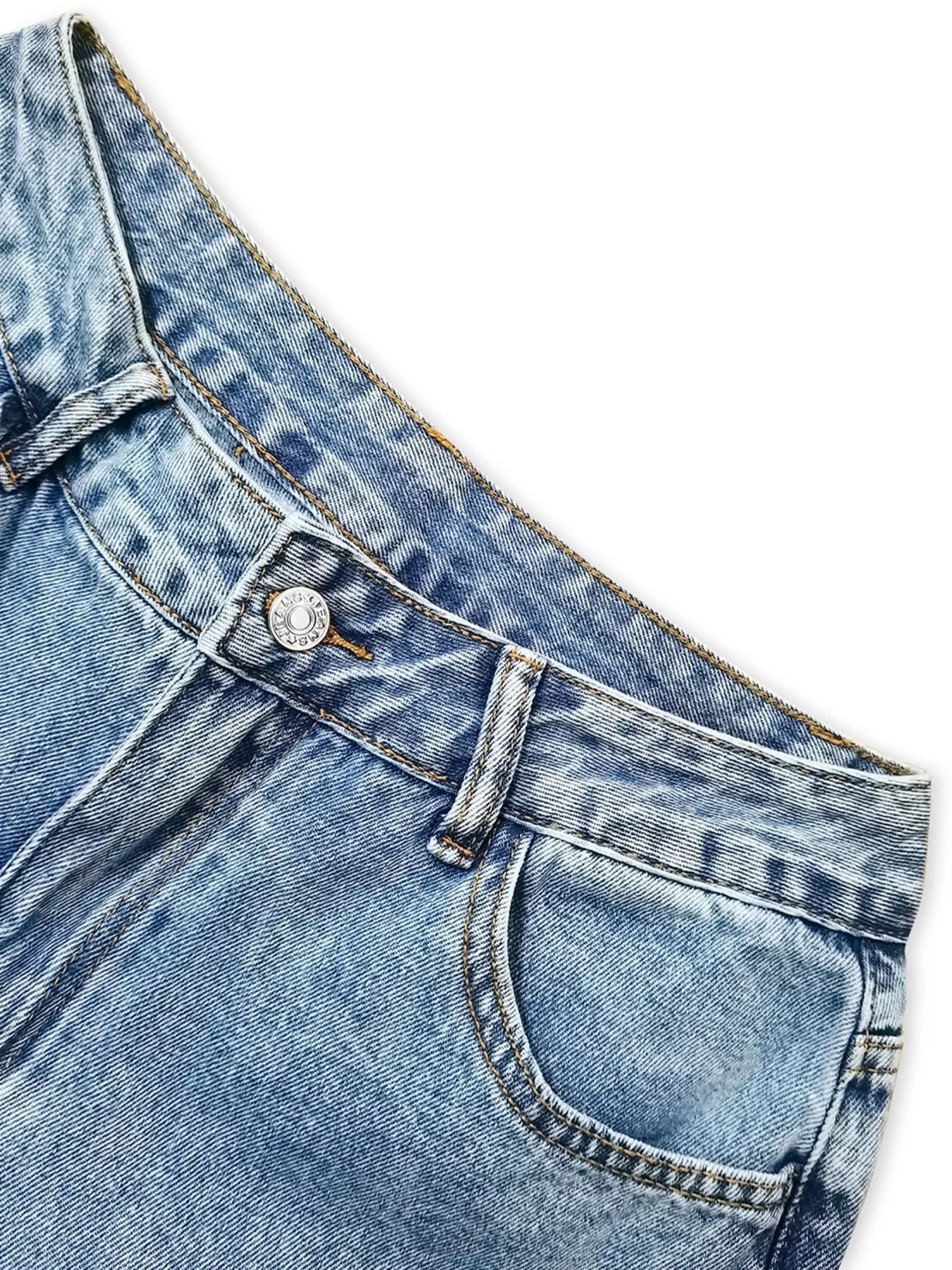 Distressed Wide Leg Jeans - cas7m