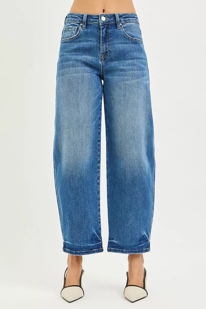 RISEN Slouchy Cropped Barrel Jeans - cas7m