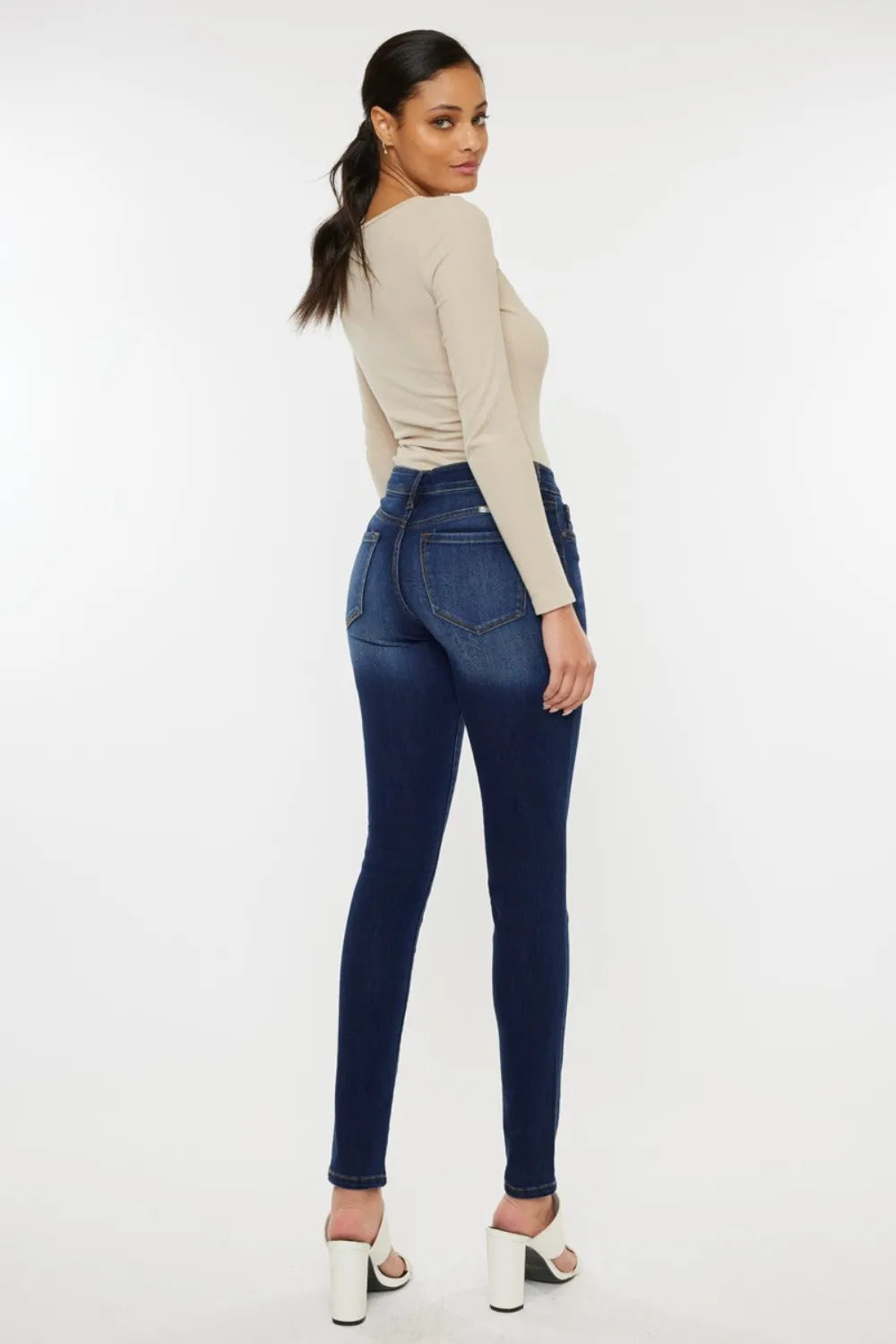 Kancan Mid Rise Gradient Skinny Jeans - cas7m
