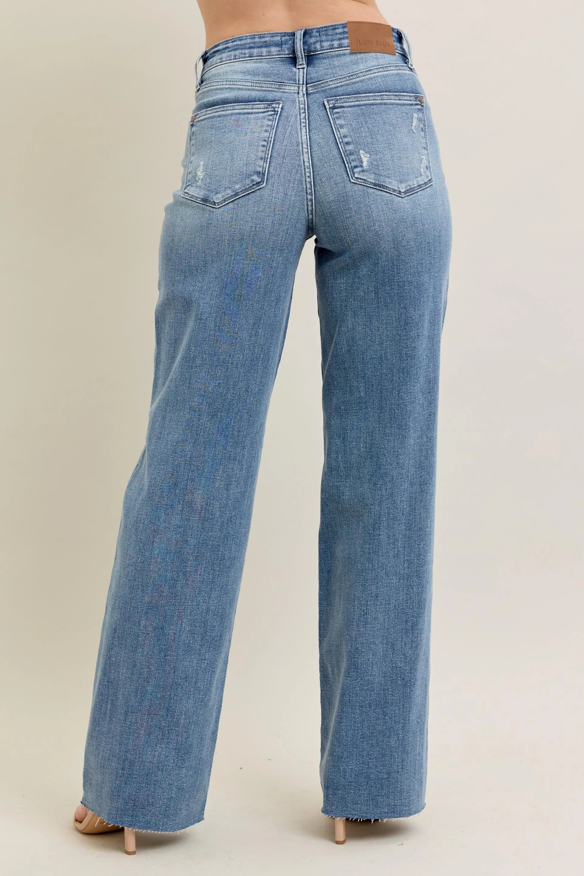 Judy Blue Full Size V - Front Baggy Jeans Plus Size - cas7m