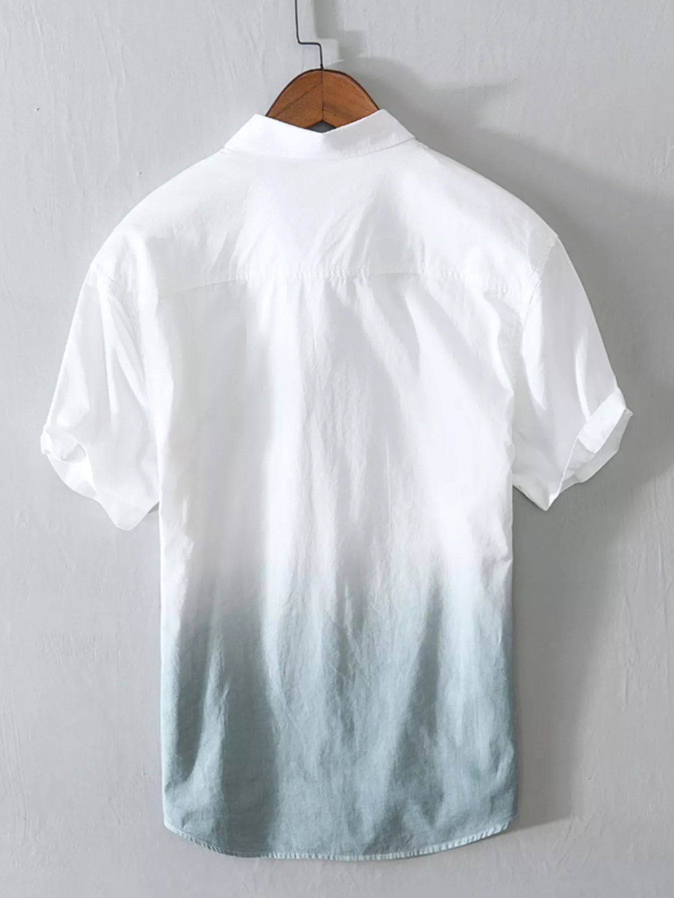 Men's Plus Size Gradient Casual Short Sleeve Shirt - cas7m